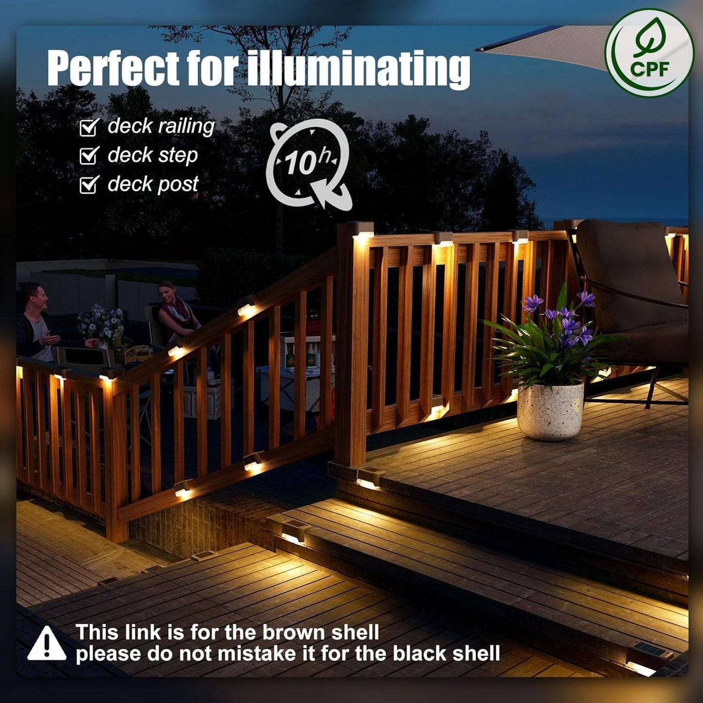 Luces Solares para Terraza, Paquete de 16, Luces LED Impermeables IP33